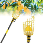 Lilyvane Fruit Picker, 66 Inch Long Heavy Duty Fruit Picker Tool with Fruit Basket, Adjustable Splicing Extension Fruit Picker Pole Fruit Picking Grabber