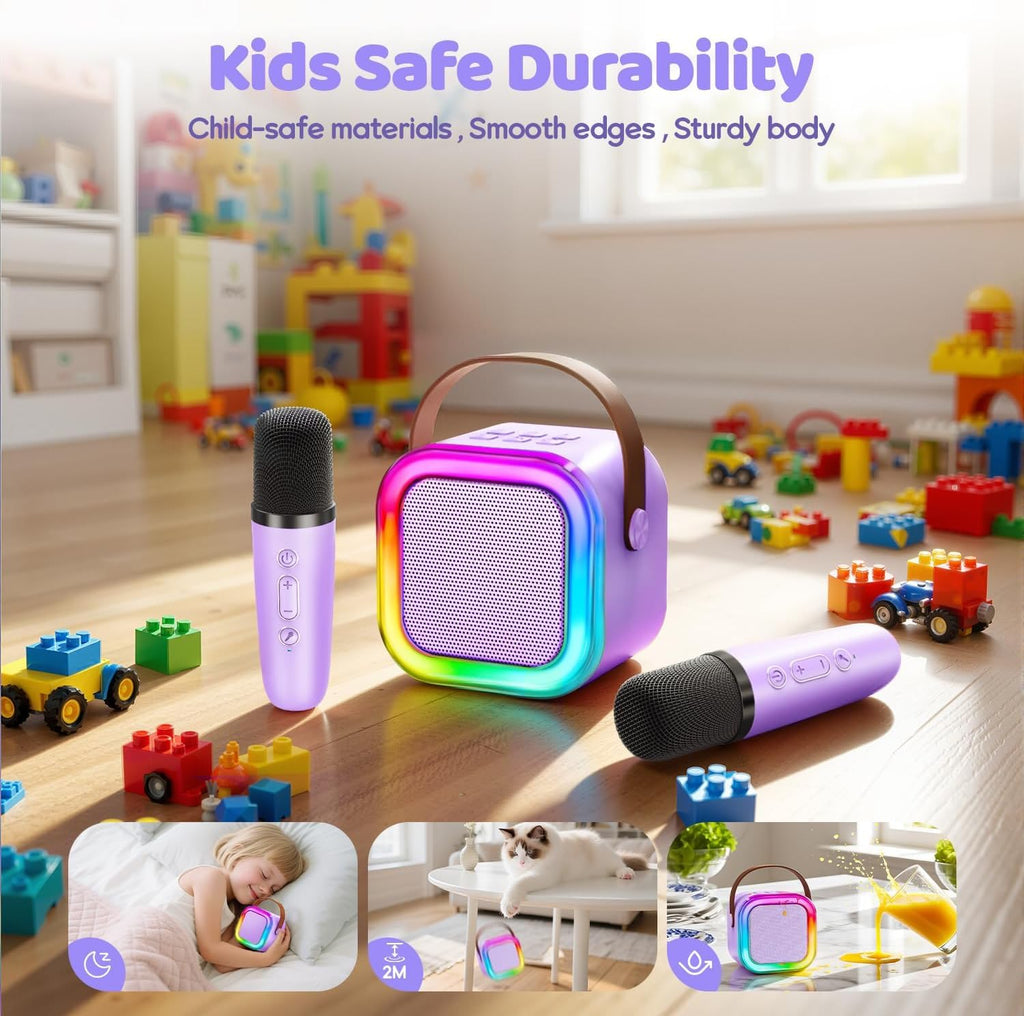 IROO Mini Karaoke Machine for Kids, Birthday Gifts Toys for Girls Ages 3-12
