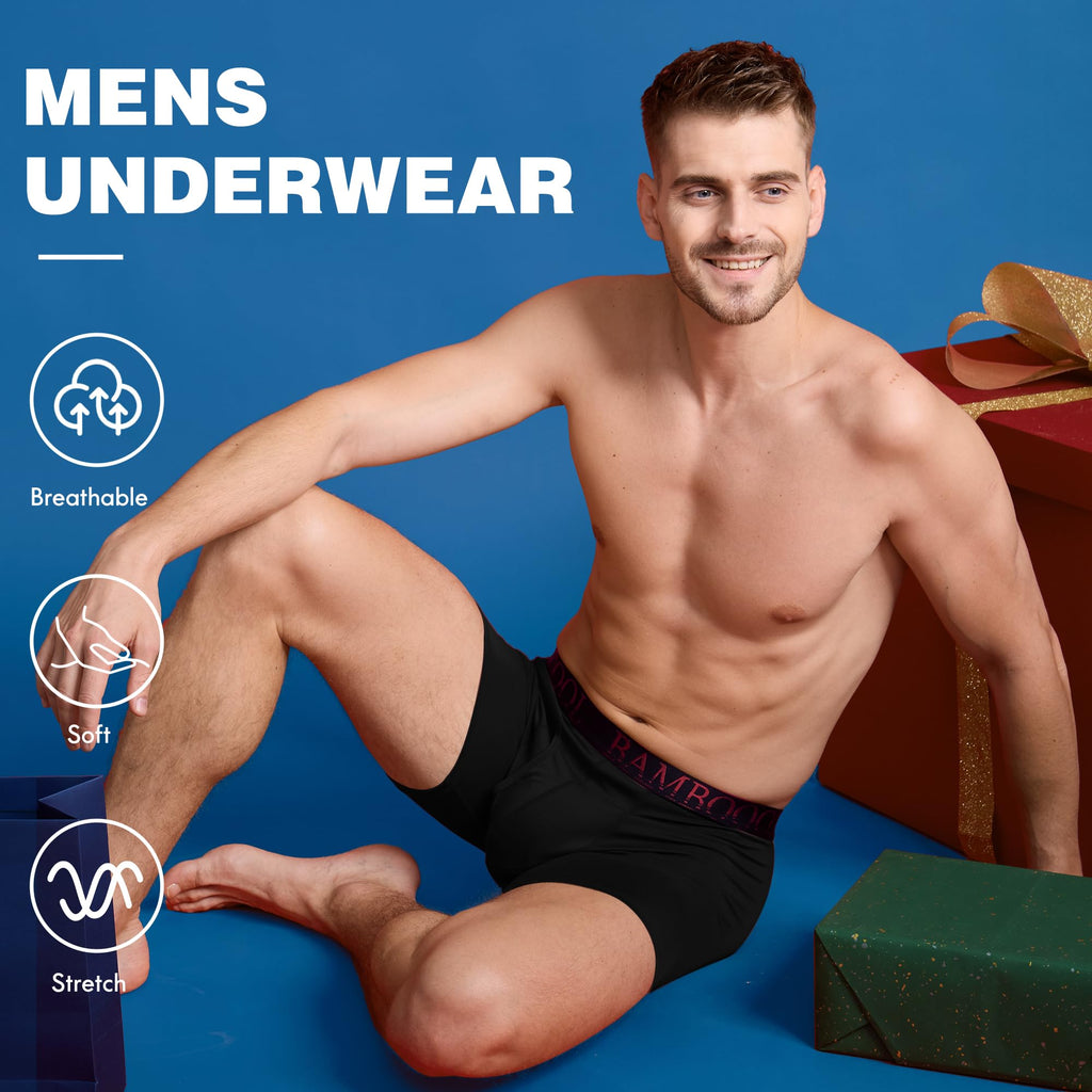 BAMBOO COOL Ultra Soft & breathable Mens Underwear Boxer Briefs Pack
