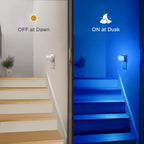 DORESshop Blue Night Light Plug into Wall With Light Sensor 4 Pack, 1W Led Dimmable night light for Bedroom, Kids Room, Bathroom, Gift