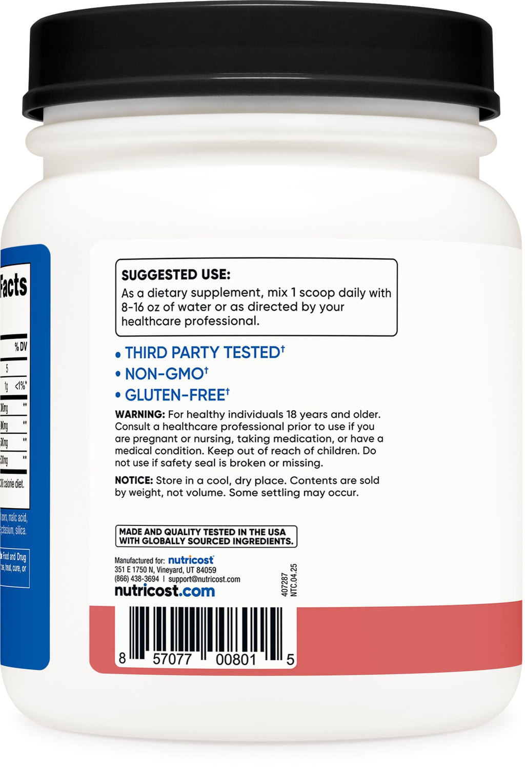 Nutricost BCAA Powder 2:1:1 (Raspberry Lemonade, 90 Servings)
