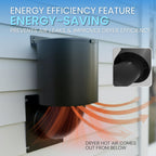 Dryer Vent Kit (Black) – 4 Inch Exterior Dryer Vent Cover with 3FT Vent Hose, 2 Hose Clamps, Tape & Screws | Energy Saving & Pest Resistant