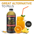 Qunol Liquid CoQ10 100mg, Superior Absorption Natural Supplement Form of Coenzyme Q10, Antioxidant for Heart Health, Orange Pineapple Flavored, 60 Servings, 20.3 oz Bottle
