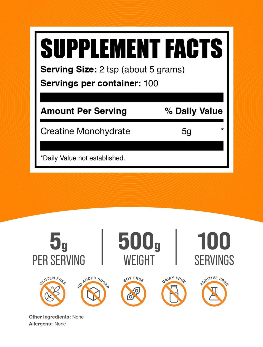 BulkSupplements.com Creatine Monohydrate Powder - Micronized Creatine Powder, Unflavored - Pure & Gluten Free, 5g per Serving, 500g (1.1 lbs) (Pack of 1)