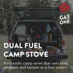 Gas One GS-3400P Propane or Butane Stove Dual Fuel Stove Portable Camping Stove - Patented - with Carrying Case Great for Emergency Preparedness Kit