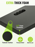 WORKPRO Extra Thick Kneeling Pad, 1 Pack, Black, 17.5 x 11 x 1.5 in