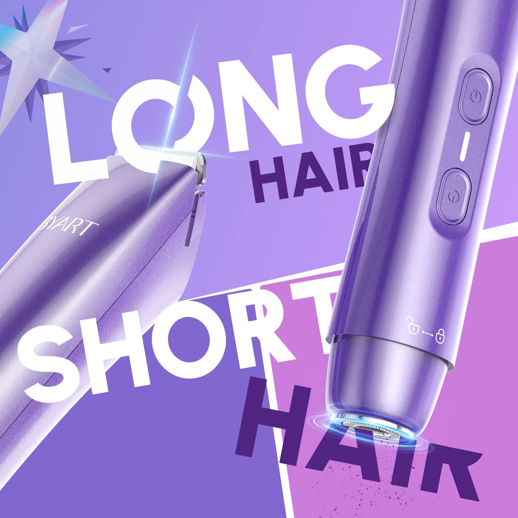 BYART 2-in-1 Dual Head Bikini Trimmer for Women, Electric Razors, Gifts