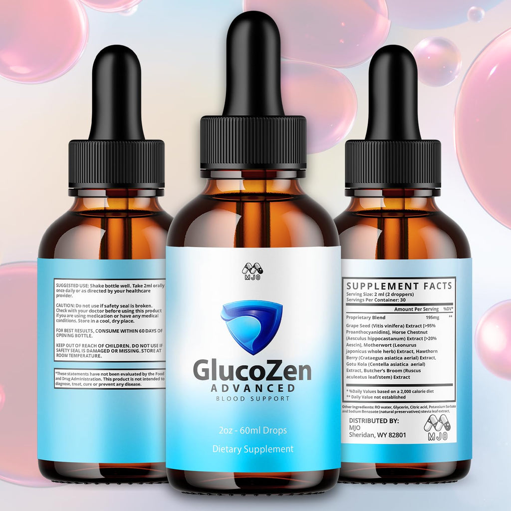 (5 Pack) Glucozen Drops, Official GlucoZen Support with All Natural Ingredients, Advanced Glucozen Drops Health & Wellness Supplement Formula with Maximum Strength Multivitamins (150 Servings)