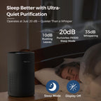 Purivortex Air Purifiers for Bedroom, Covers Up to 880 Sq Ft, PX500 Black