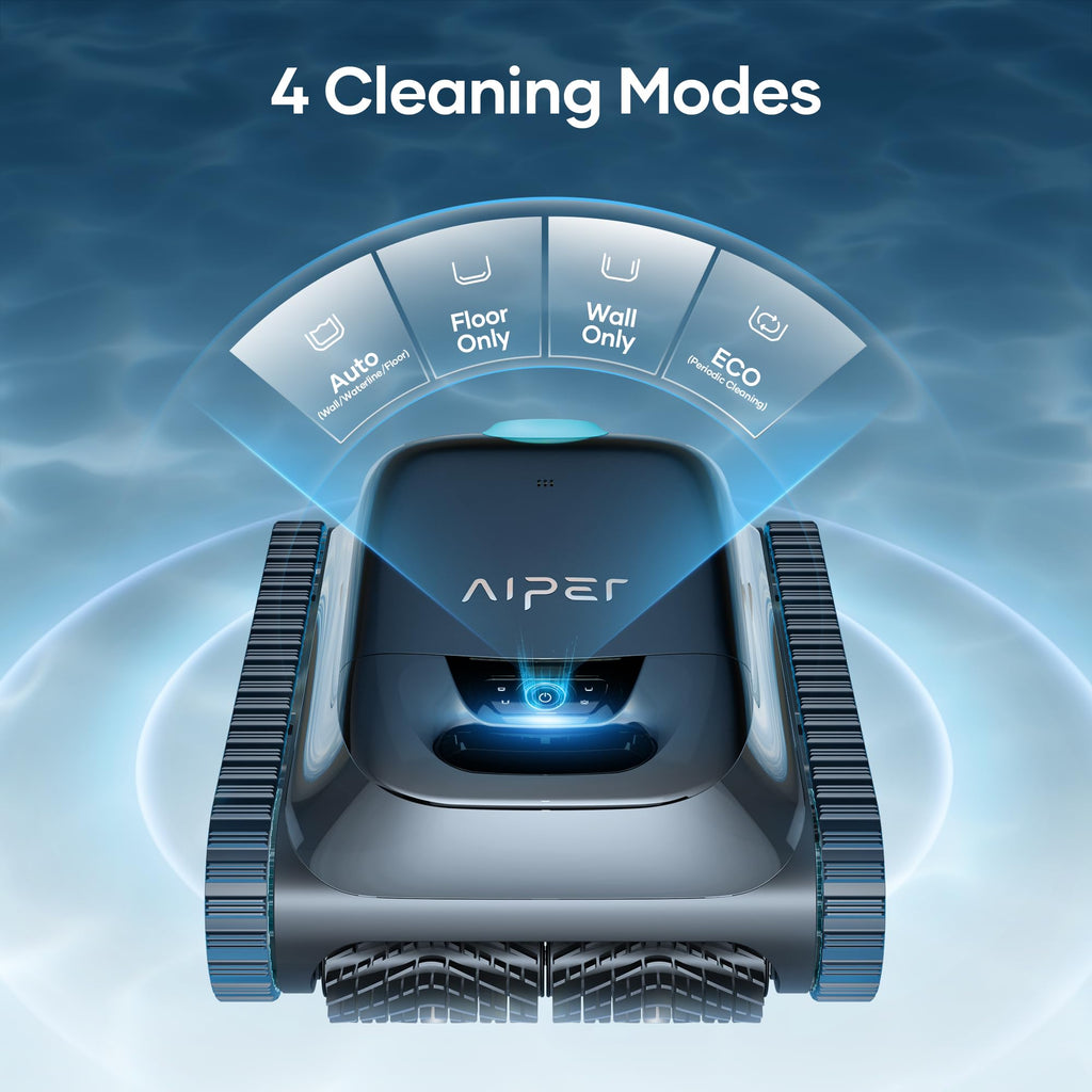 (2026 Upgrade) Aiper Scuba S1 Robotic Pool Cleaner, Wall & Waterline Cleaning, Double Filtration, Extended 180-Min Battery Life, Smart Navigation, App Support, OTA Upgrade