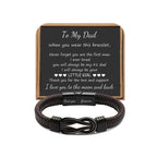 JoycuFF Fathers Day Ideas Gifts for Best Dad Ever from Daughter Knot Bracelet fro Men To My Dad Anniversary Birthday Gift for Father Love you Forever