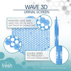 Fresh Products Wave 3D Urinal Screen Virtually Eliminates Urine Splash 30 Day Use Easy Installation Beneficial Bacteria Consistent Fragrance Made in the USA 10pk Urinal Screens Cotton Blossom