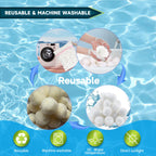 Kevsuvqin 3.53 Lbs Pool Filter Balls for Sand Filter, Reusable Eco-Friendly Sand Filter Balls (Equals 120lbs Pool Filter Sand), Pool Filter Media Balls with Wash Bag, Filter Balls for Swimming Pools