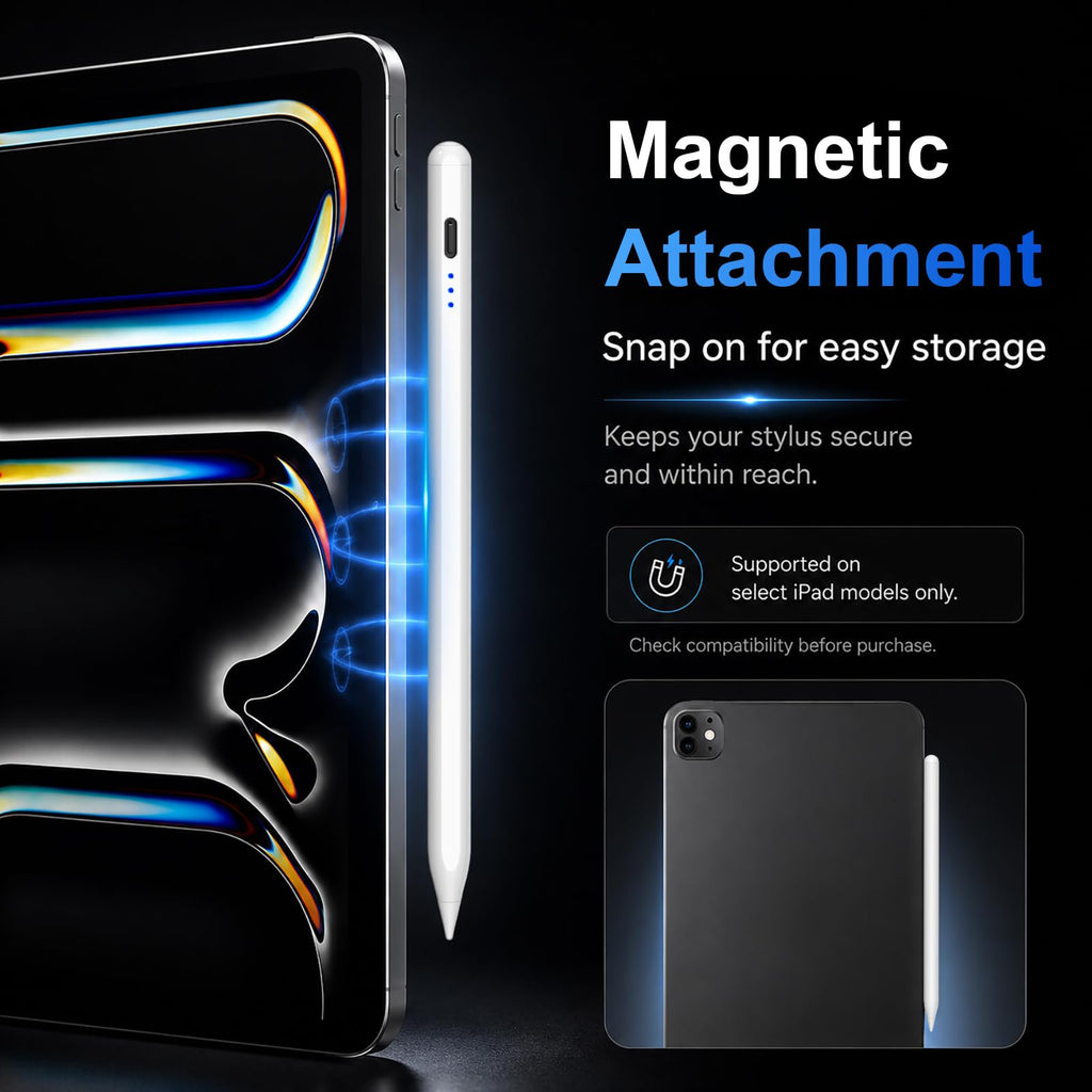 HATOKU Stylus Pen for Apple iPad 2018-2026 Magnetic for Note-Taking Drawing