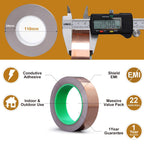 LOVIMAG Copper Tape (1inch X 66 FT) 2 Pack HVAC Foil Anti Tarnish Strips