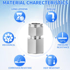 ChillWaves 304 Stainless Steel Compression Tube Fitting, 3/4" OD x 1/2" NPT Female Compression Union Connector(1-PACK)