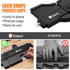 Saker Connection Profile Gauge,Contour Gauge Duplication,Precisely Copy Irregular Shape,Irregular Woodworking Tracing,Must Have Tool for DIY Handyman, Construction (5+10 INCH Connection)