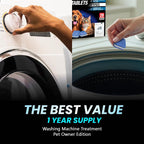 Washing Machine Cleaner New Ultra Pro Tablets 50% Stronger Formula for Pet - 56 Pack, HE Front & Top Load, Washer Deep Cleaning, Remove Tough Pet Hair, Odors, Residue & Grime, No Dander Build-up