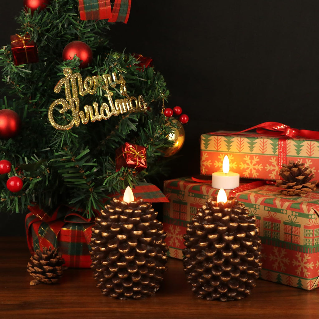 Wondise Flameless Candles with 6H Timer Battery Operated