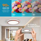BLNAN Dimmable LED Flush Mount Ceiling Light Fixture with Remote Control, 12Inch 3000K-6500K Light Color Adjustable, Modern Ultra-Thin Ceiling Lamp for Bedroom Kitchen, Wired