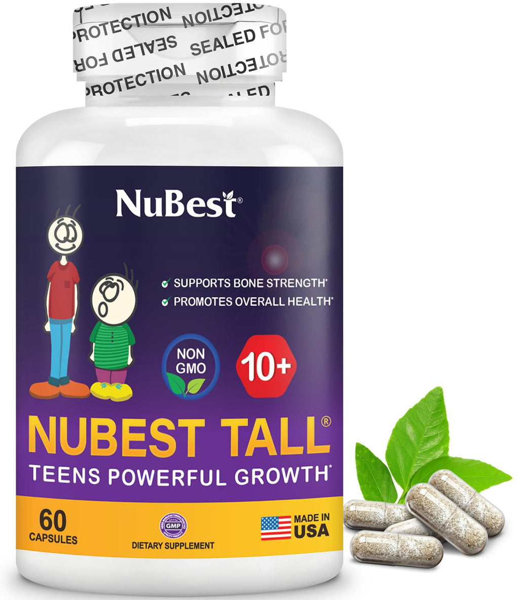 NuBest Tall 10+ - Advanced Bone Strength Formula - Supports Immunity, Healthy Development & Optimal Wellness - for Children (10+) & Teens Who Drink Milk Daily | Pack 3 | 3 Months Supply