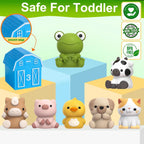 Farm Animal Toys for Toddler 1-3 Year Old, Montessori Toy Gift for Boy Girl