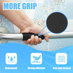 Yorwe Rubber Grip Tape, Ultra-Thin Strong Adhesive Anti-Slip Waterproof Heat Resistant Wear-Resistant Cushion Pad, Making Handles or Contact Surfaces Safer, with Grip and Comfort (Black, 2In x 10Ft)