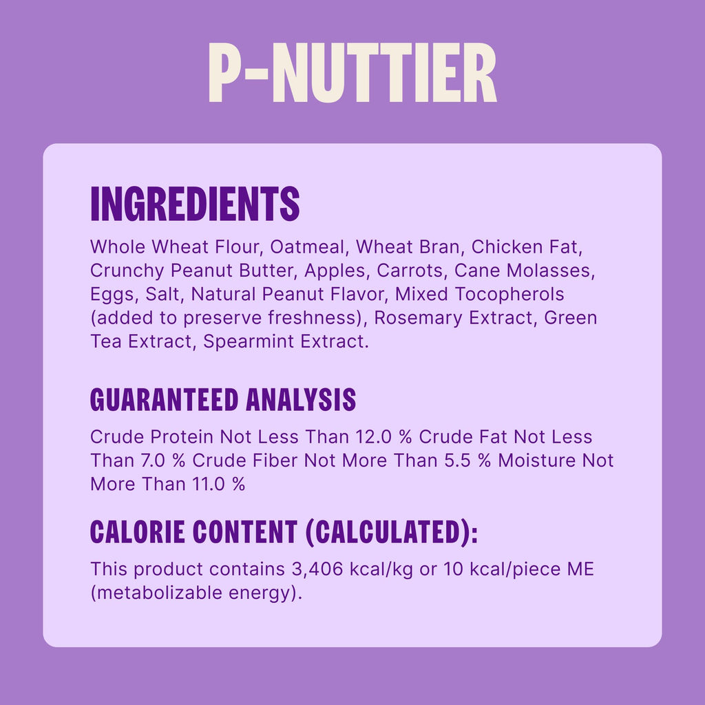 Wellness Old Mother Hubbard Classic P-Nuttier Dog Biscuits, Natural Training Treats, Peanut Butter Flavor, Mini Size, 6 lb Box
