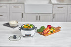 BLACK+DECKER Rice Cooker 6-Cup (Cooked) with Steaming Basket, Removable Non-Stick Bowl, White