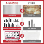 AIMUNOK 326PCS Roll Pin Set - 24 Sizes Spring Dowel Tension Roll Pins - 1/8 1/4 3/8 1/16 5/64 3/32 5/16 5/32 7/32 Split Expansion Pin Assortment Kit for Home Improvement