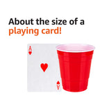 Amazon Basics Small Disposable Red Plastic Party Cups, BPA-Free, 9oz, 50 Count