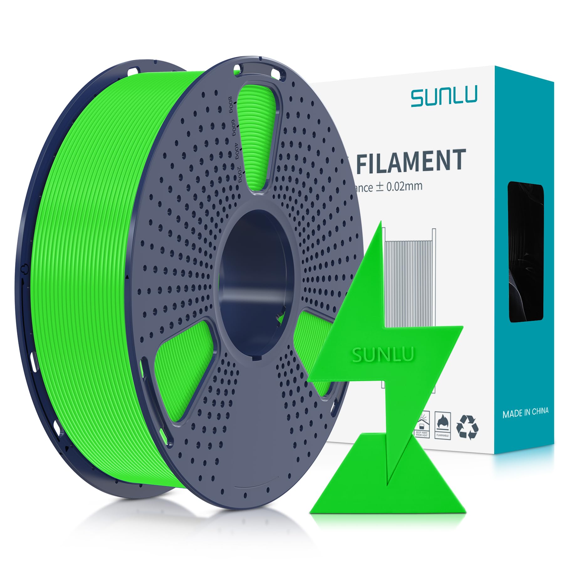 SUNLU High Speed PLA Filament 1.75mm, 1KG Green