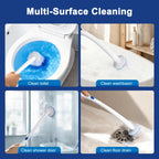Akopryc 60pcs Toilet Cleaner Refill Pads for Clorox Wand, Upgrade 3-Layer Toilet Scrubber Refills, Won't Fall Apart, Powerful Foam, Safe On Porcelain, Bathroom Cleaning Essentials