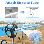 XCWT 50-inch Extra Long Pool Solar Cover Reel Straps - Pool Reel Tube & Blanket Fastening Kit Replacement for Feherguard Pool Roller System, Fastener Used to Attach Solar Blanket to Solar Reel