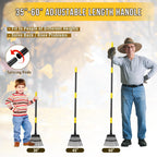Leaf Rake, Small Rake for Leaves with 30"-60" Adjustable Long Handle, 11 Tines 8.5" Wide, Metal Rakes Heavy Duty for Lawns, Gardening, Yard, Camping, Shrub, Grass, Bush, Weed, Debris