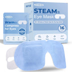 16 Pack Steam Eye Mask for Dry Eyes: Self-Heating Warm Compress for Stye Relief & Digital Eye Strain, FSA&HSA Eligible, Disposable, No Microwave, Travel & Spa Essential, Self-Care Gift, Unscented