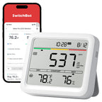 SwitchBot CO2 Detector, Air Quality Monitor Indoor, CO2 Monitor for CO2/TEMP/Humidity, Portable Carbon Dioxide Detector for Home/Car/Office/Greenhouse