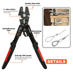 Sanuke Wire Rope Crimping Tool for Aluminum Crimping Loop Sleeves up to 2.0mm, Swager Tool for 3/64 1/16 5/64 inch Stainless Steel Cable Crimper