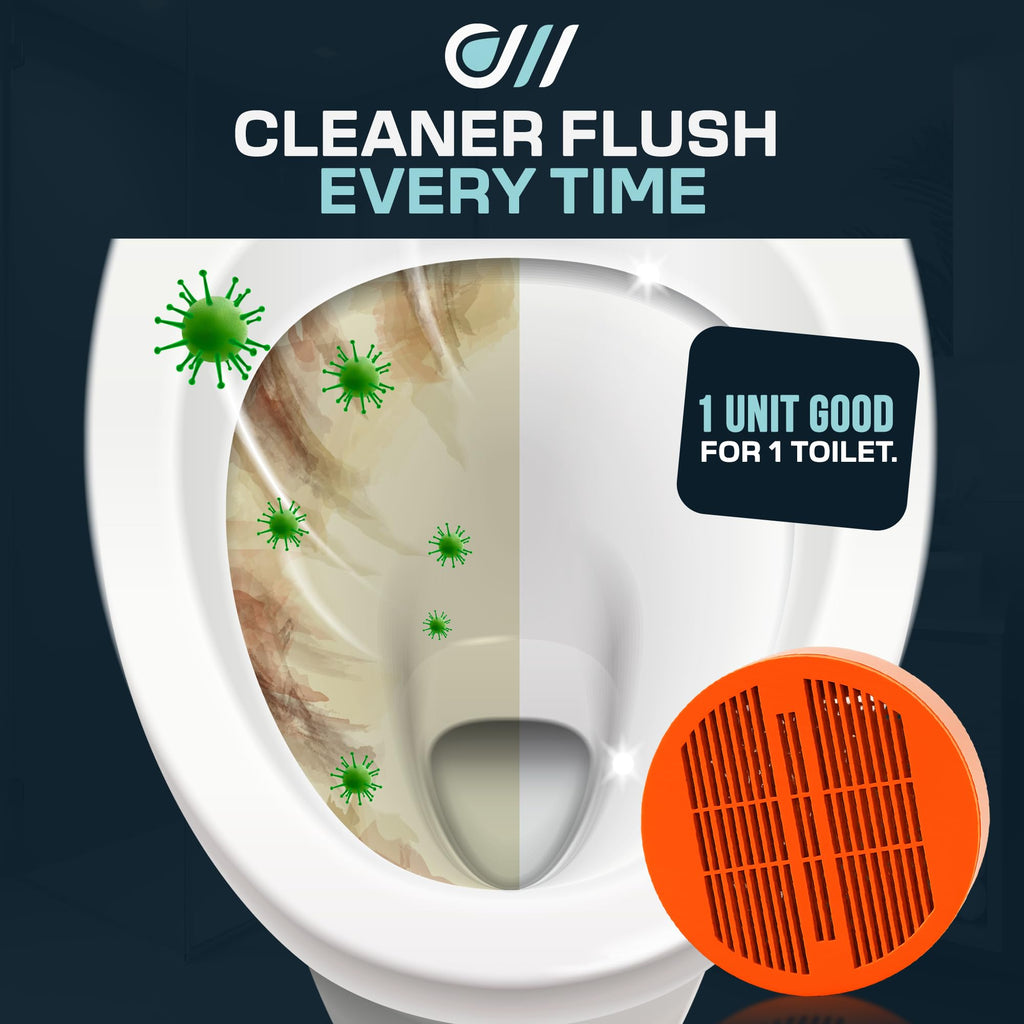 Oasis Water Technologies Toilet Guard Hard Water & Limescale Drop-In Toilet Tank Tablet | Polyphosphate Formula | Helps Reduce Rings, Stains & Mineral Buildup | Bleach-Free 180-Day Tablet
