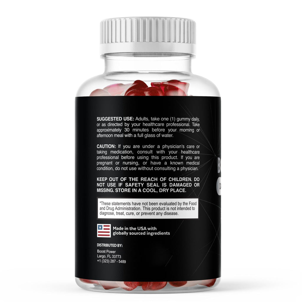 Boost Power Gummies - Official BoostPower Gummys Advanced Premium Formula Maximum Strength, All Natural Daily JellyLean Vitamins Support for Overall Health & Wellness, 30 Gummies for 1 Month