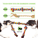 SHARLOVY Large Tough Chew Toys for Aggressive Chewers, 9 Pack Dog Rope Toys