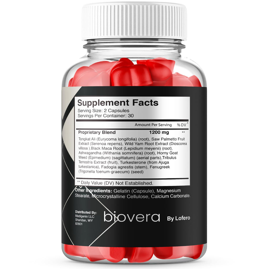 (2 Pack) Biovera Gummies, Bio Vera Performance Supplement Gummys For Men, Premium All-Natural Ingredients For Overall Health & Wellness Formula with Advance Maximum Strength Energy Gomitas (120 ct)