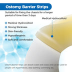 Sunliech 20 Pcs Elastic Ostomy Barrier Strips, Medical Grade Hydrocolloid, Ostomy Supplies, Skin Adhesive Ostomy Barrier Tape, Waterproof Leak for Ostomy Bag Ostomy Colostomy Ileostomy Supplies