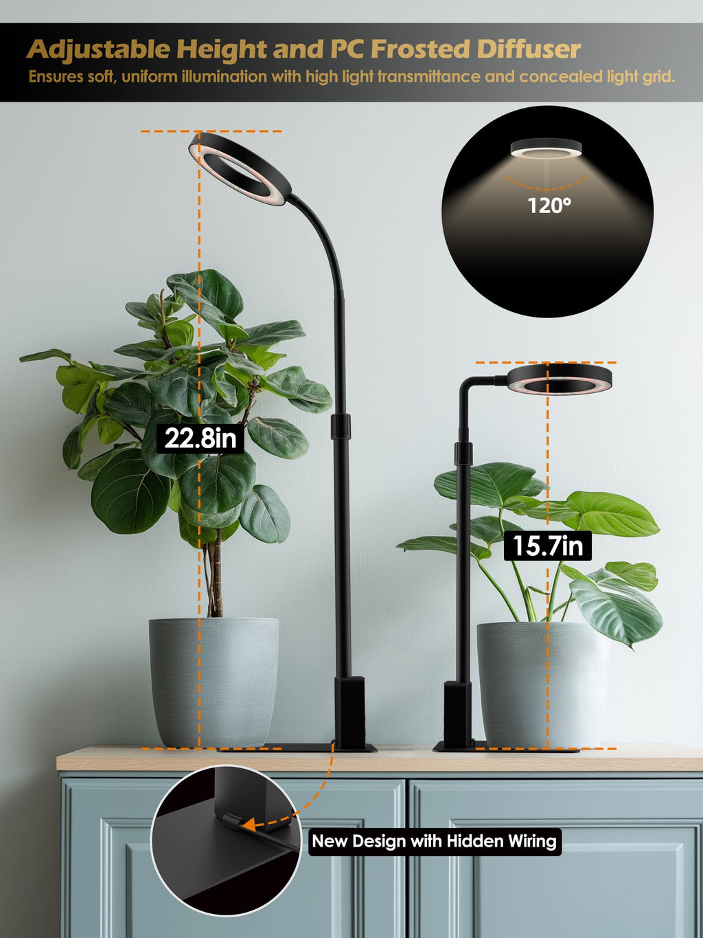 GLOWRIUM Smart Grow Lights for Indoor Plants, Full Spectrum LED Plant Light