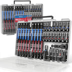 41-Piece Premium 1/4" Drive Magnetic Impact Nut Driver Set Metric & SAE Standard & Deep with Socket Adapters, 2-in-1 Ratchet Wrench, Wing Nut Driver, Universal Sockets, Quick Release Bit Holder
