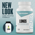 NutraBio Lungs Supplement - Blend of Immuno-LP20 and Natural Extracts to Help Support Respiratory & Immune Health - 90 Capsules