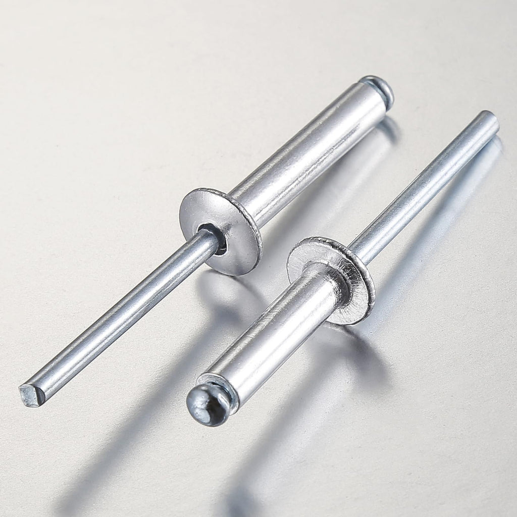 Wensilon (Pcs) 5/32"x3/8" White Aluminum blind pro Rivets,White Aluminum Grip and Steel Mandrel