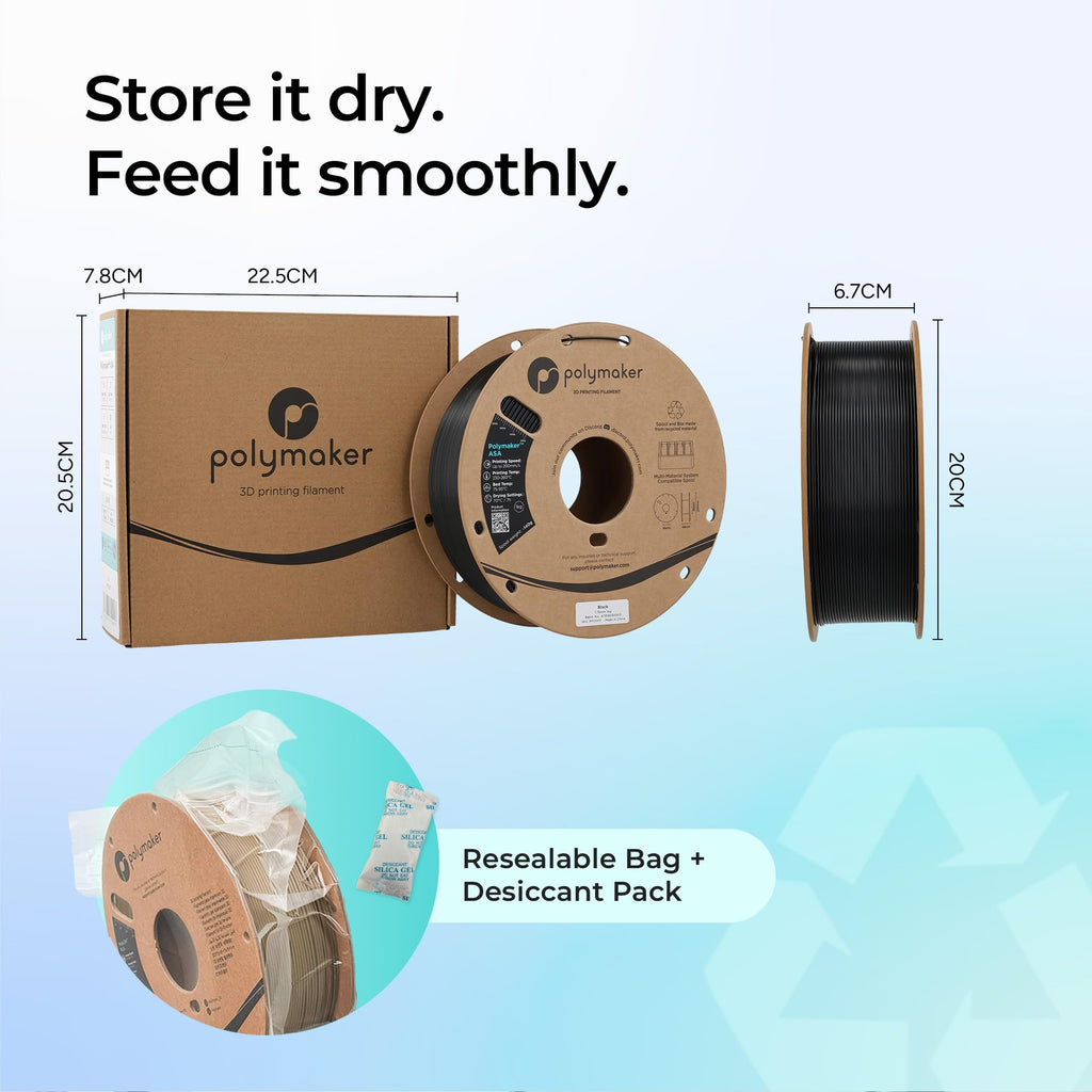 Polymaker ASA Filament 1.75mm Natural 1KG, UV & Weather Resistant