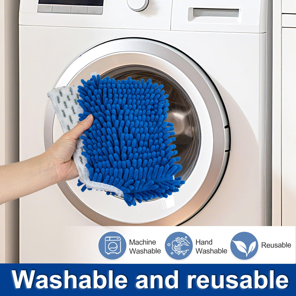 Mop Heads Replacements for Ocedar 3-Action Microfiber Flip Mop, 3 Pack Double Sided Mop Replace Head Mop Refills with Microfiber & Chenille for Dry Wet Use, Reusable, Machine Washable