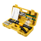 YUZES Hydraulic Crimping Tool and Cable Cutter, 12 AWG to 00 (2/0), 10 Tons Battery Cable Crimper Tool with 9 Crimping Dies, Crimping Tool for Cable Lug, Wire Terminal Lug